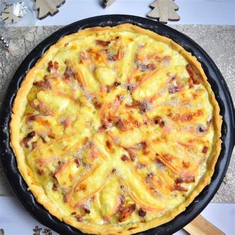 Tarte aux pommes de terre lardons reblochon
