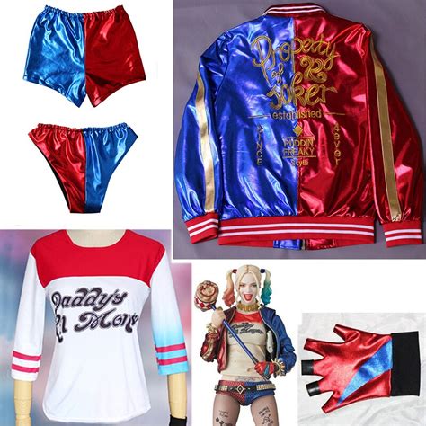 Cosplay Halloween Costumes For Women Suicide Squad Jacket Shirt Full