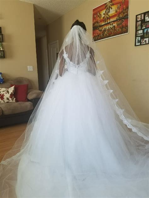 Wedding Veil With Ballgown Dress What Length To Wear Help