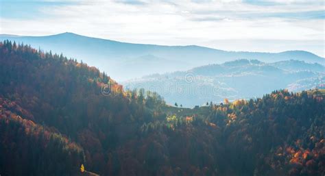 Beautiful Autumn Landscape In Mountains Stock Image Image Of Divide