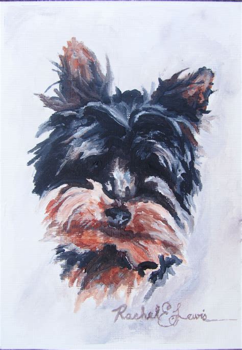 Based on your pet.show off your. Yorkie puppy acrylic custom pet portrait on canvas. | Pet ...