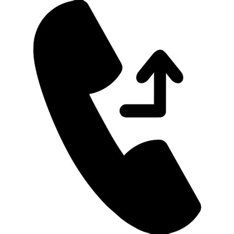 Phone Auricular With Up Arrow Vector Svg Icon Svg Repo