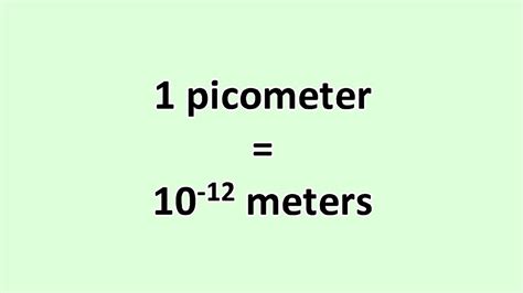 Convert Picometer To Meter Excelnotes