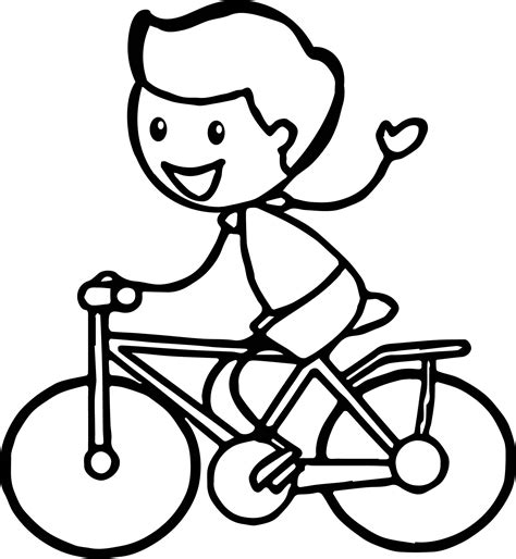 Download this stick figure people thought vector illustration now. nice Stick Figure Boy Cycling Riding Biycle Coloring Page ...