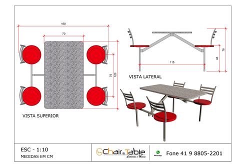 Medida De Mesas E Cadeiras Restaurantes Refeitorios Praça De Alimentação E Eventos Chair