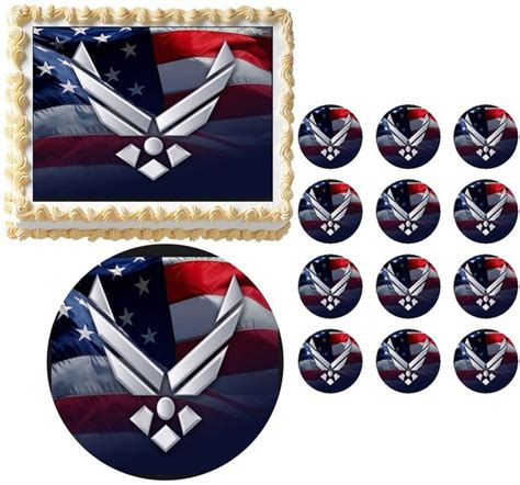 United States Military Air Force Edible Cake Topper Image Frosting