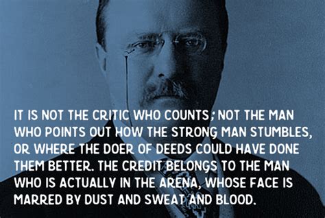 Roosevelts The Man In The Arena Presidential Quotes Word Poster
