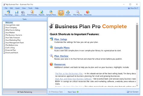 Business Plan Pro Complete Business Management Software Pc
