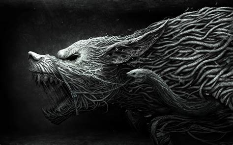 2560x1600 Fantasy Art Wolf Horror Roots Wallpaper Coolwallpapersme