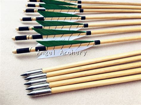 12pcs Cedar Wooden Arrow With Bullet Point 28 34inch For Hunting Bow