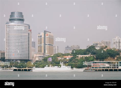 Xiamen Fujian Province China The View Of Xiamen Cityscape Seeing