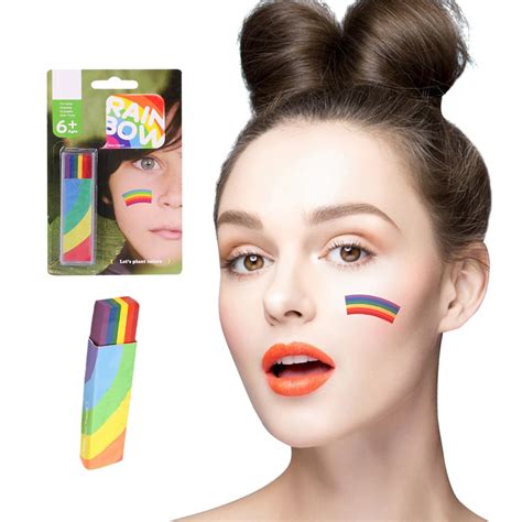 Rainbow Face Body Paint Face Painting Kit Washable Lgbt Pride Flag Color Face Paint