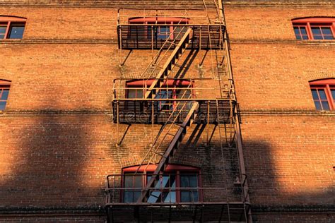 115 Brick Historic Building Fire Escapes Stock Photos Free And Royalty