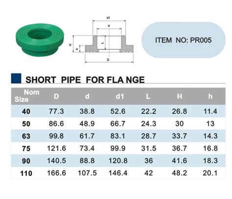 Ppr Short Pipe For Flange Ppr Pipes Fittings For Cold Hot Water