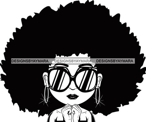 afro lili black girl woman sunglasses big eyes earrings glamour queen designsbyaymara