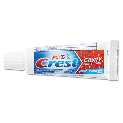 Crest Kids Sparkle Toothpaste Blue Bubblegum Flavor 085 Oz Tube