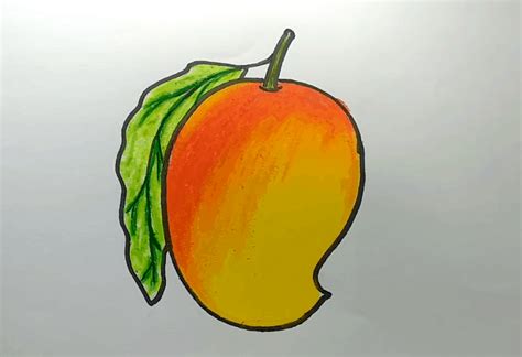 Mango Drawing Step By Step For Kids Mango Drawing Art Drawings For