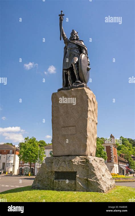 The Statue Of King Alfred The Great A Landmark In Winchester Hampshire