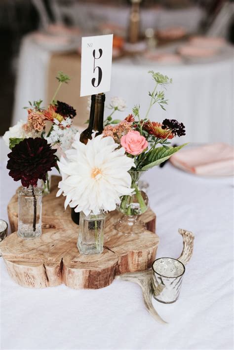 A Wood Slice Can Function As A Unique Centerpiece Rustic Chic