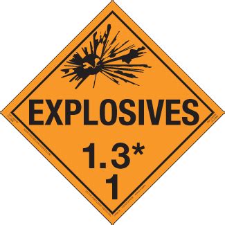Hazard Class 1 3 Explosives Worded Placards ICC Compliance Center