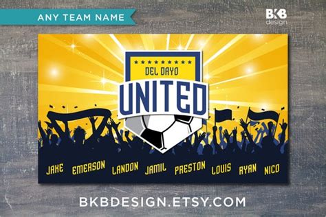 Custom Vinyl Soccer Team Banner Sports Team Banners Team Etsy