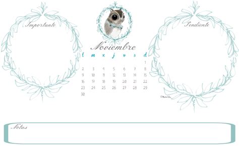 Pitis And Lilus Calendario Imprimible Y Fondo Pantalla Noviembre 2015