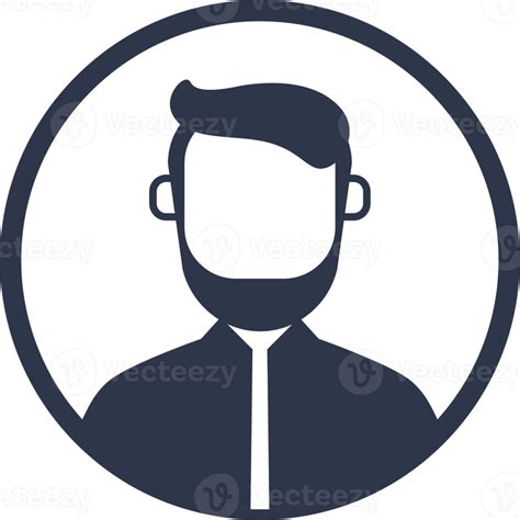 Male User Avatar Icon In Black Colors Person Signs Illustration