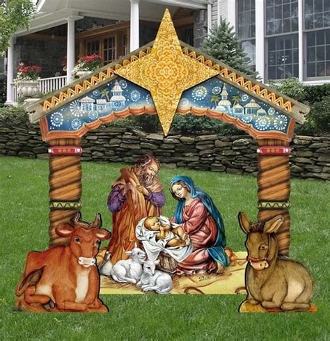 Life Size Lighted Outdoor Nativity Sets Outdoor Lighting Ideas