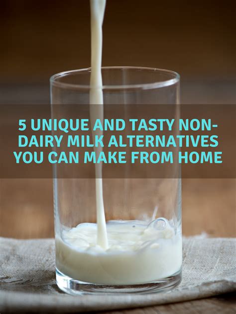 5 Unique And Tasty Non Dairy Milk Alternatives You Can Make From Home