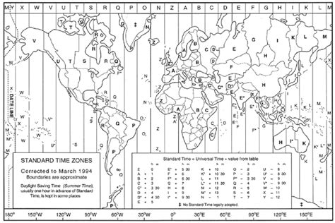 Map Of The World Showing Time Zones Hong Kong Observatory At