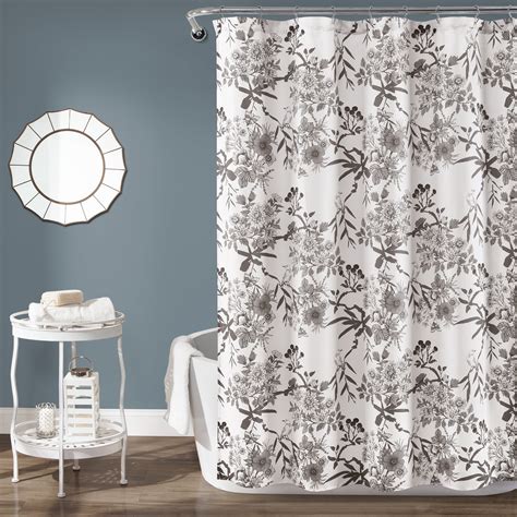 Lush Decor Botanical Garden Floral Polyester Shower Curtain 72x72