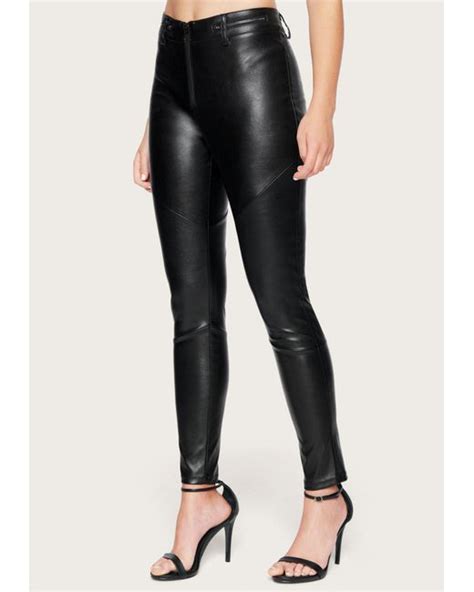 Bebe Seamed Faux Leather Pants In Black Lyst