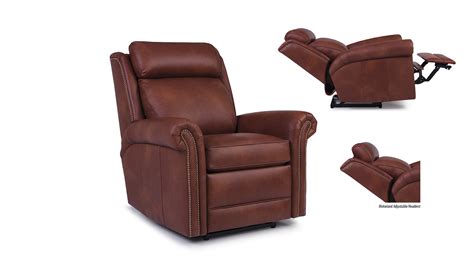 Leather Motorized Reclining Chair W Headrest 737 83l By Smith Brothers