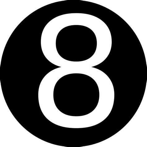 Black Roundedwith Number 8 Clip Art At Vector Clip Art