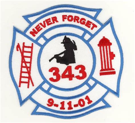 91101 Fire Rescue 343 Never Forget Patch Etsy