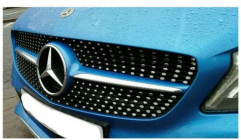 Mercedes Benz A Class W176 Front Grille Diamond Chrome Stickersdecals