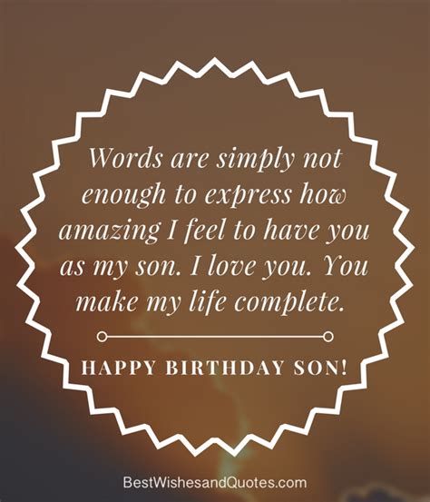 The birth of a son brings. happy birthday son quote
