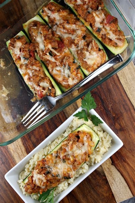 In a small mixing bowl stir together the mozzarella cheese, remaining 1/3 cup parmesan and remaining 1/3 cup panko bread crumbs. Stuffed Zucchini Boats - Recipe Girl
