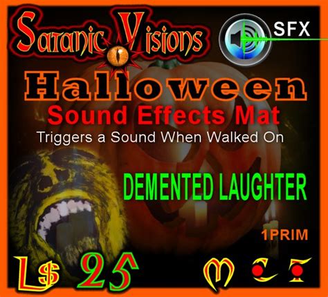 Second Life Marketplace Halloween Sound Effect Mat Demented Laughter