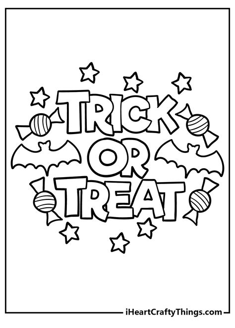 Trick Or Treat Coloring Pages For Kids