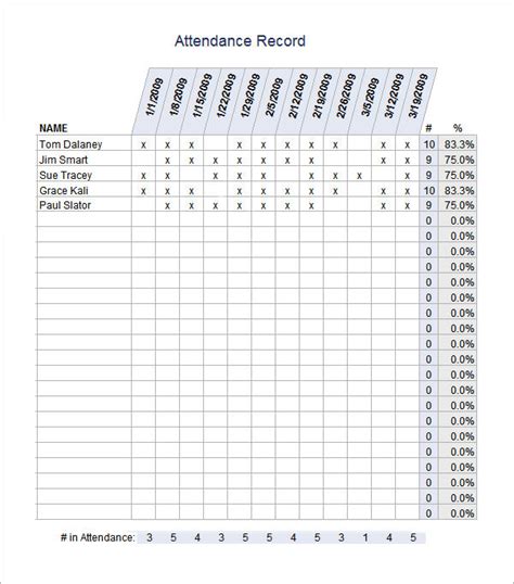 FREE Attendance Sheet Templates In PDF MS Word Excel