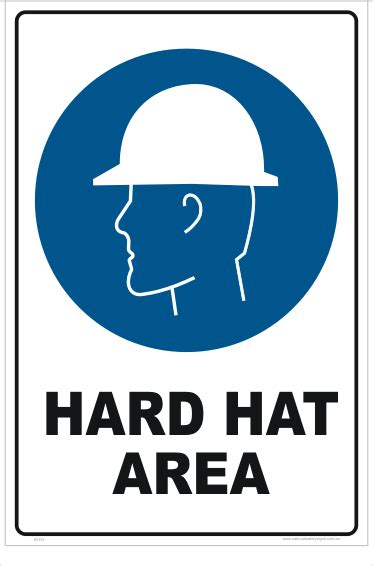 Hard Hat Area Sign Printable