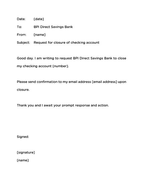 Bank Account Closing Letter Format Sample And How To Write A Bank