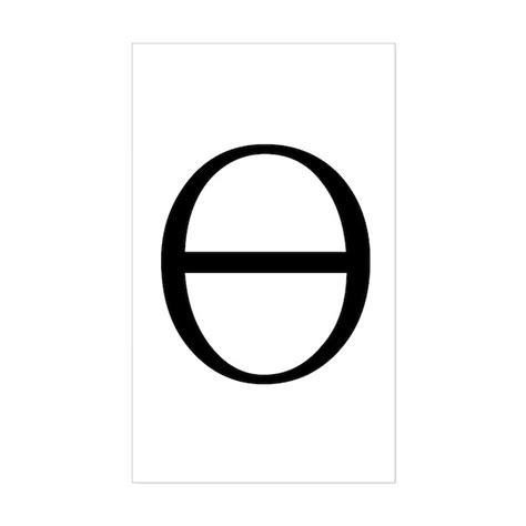 Greek Symbol Theta Rectangle Decal By Symbolsonstuff
