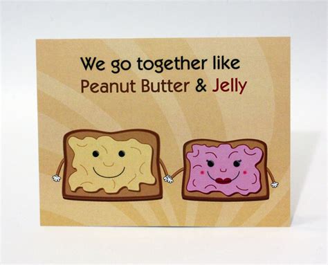 Funny Valentines Day Card Peanut Butter And Jelly Cute