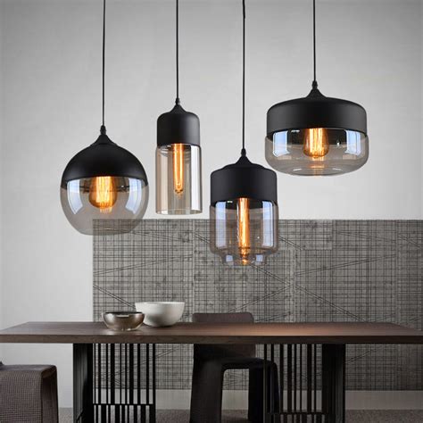 Nordic Modern Loft Hanging Glass Pendant Light For Kitchen Bar Living