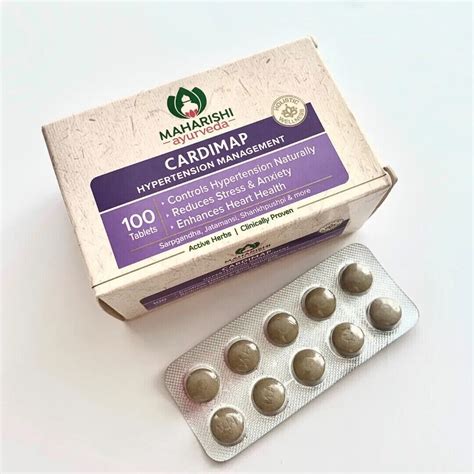 Maharishi Ayurveda Cardimap 100 Tabs For Hypertension Blood Pressure Ebay