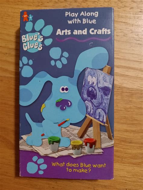 Blues Clues Play Along With Blue Arts And Crafts Vhs Tape Childrens