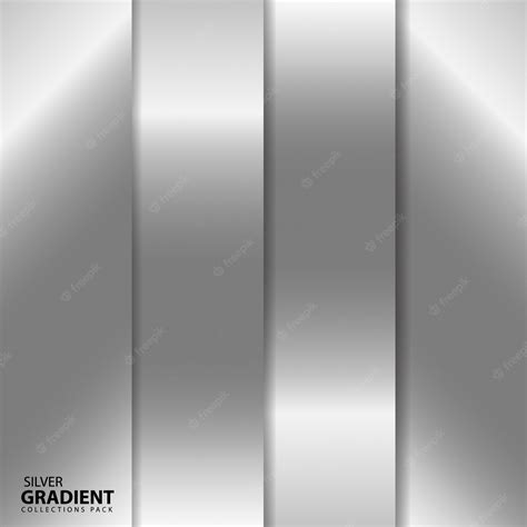 Premium Vector Silver Gradient Collections Pack