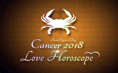 Cancer Love Horoscope 2018 Sunsignsorg